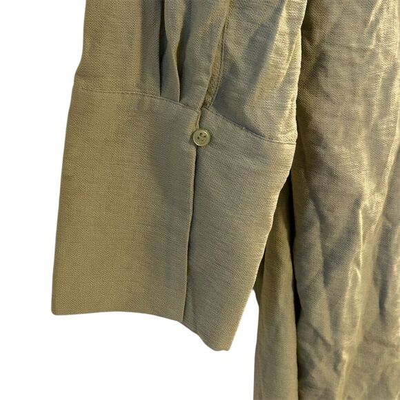 H&M Women's Green Wrap V-Neck Knee Length Dress XXL Long Sleeve - Picture 11 of 11